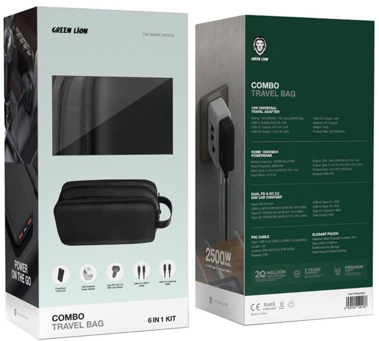 کیف مسافرتی لوازم جانبی 6 در 1 گرین Green Lion 6in1 Universal Travel Bag مدل GN6IN1UBAGBK — تصویر ۱۱