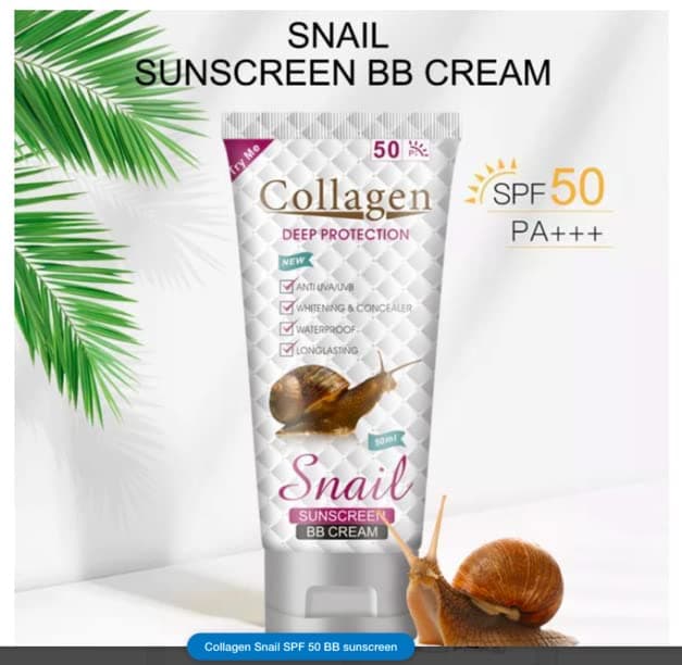 کرم ضد آفتاب حلزون کلاژن BB Cream — تصویر ۳