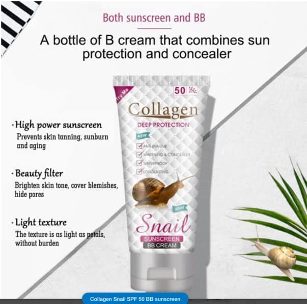 کرم ضد آفتاب حلزون کلاژن BB Cream — تصویر ۴