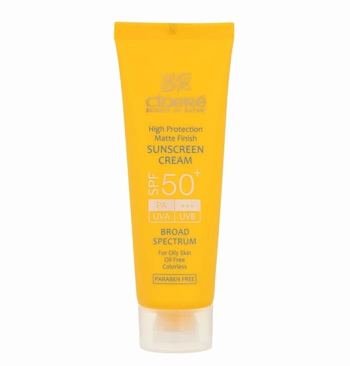 کرم ضد آفتاب سینره SPF 50 مناسب پوست چرب