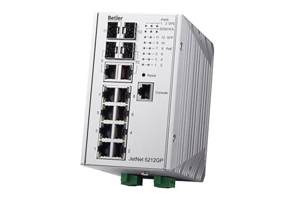 سوئیچ صنعتی 8 پورت JetNet 5212GP-2C2F