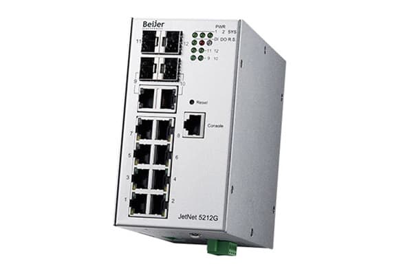 سوئیچ صنعتی 8 پورت JetNet 5212G-2C2F — تصویر ۳