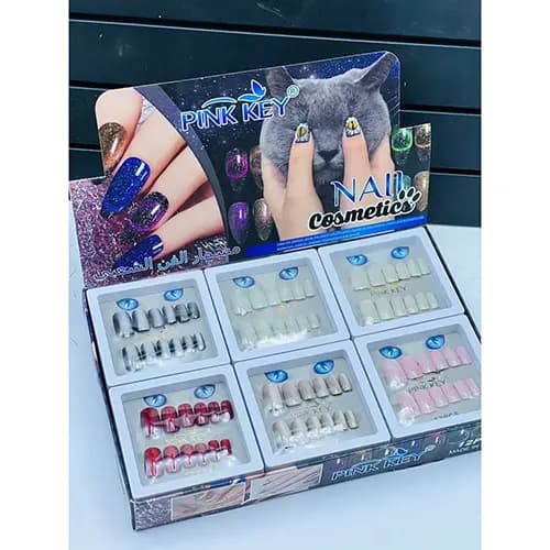 ناخن طرح چشم گربه ای PINK KEY تعداد 12 عددی — تصویر ۵