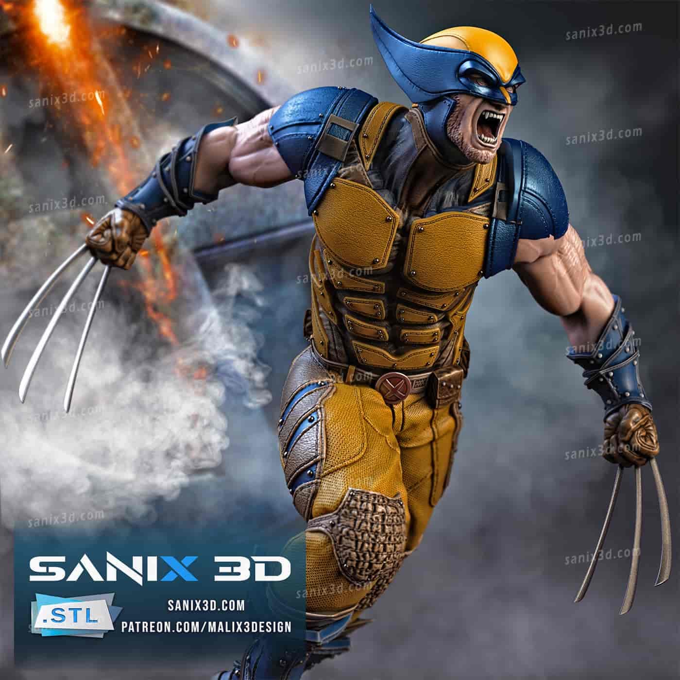 ⚔️💥 دیوراما فیگور ددپول و ولوورین Deadpool vs Wolverine | 40 سانتیمتر | جنس PLA+ — تصویر ۴