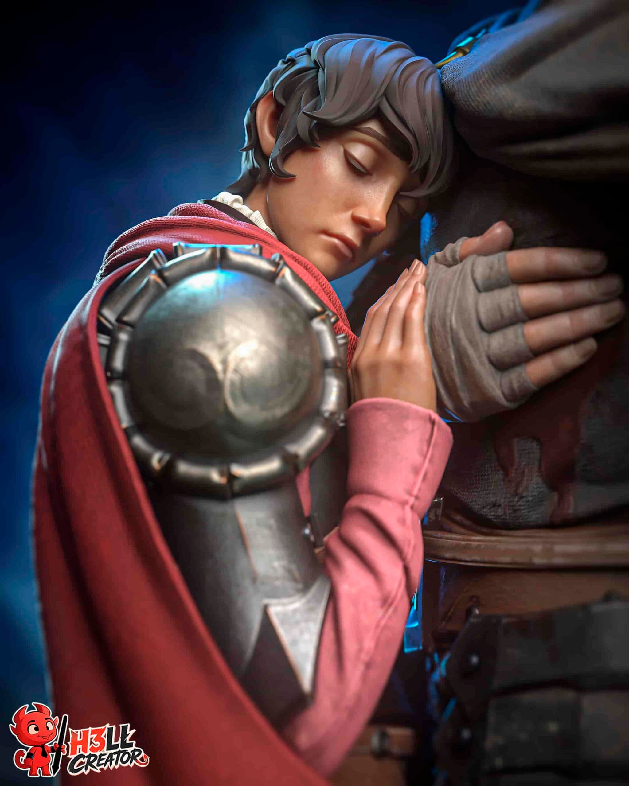⚔️🖤 فیگور گاتس و کاسکا Guts & Casca از Berserk | 40 سانتی‌متر | جنس PLA+ — تصویر ۱۲