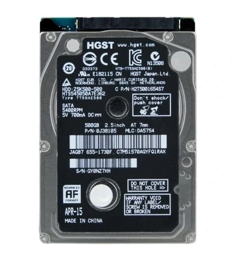 هارد دیسک 2.5 اینچی اینترنال HGST ظرفیت 500 گیگابایت — تصویر ۶
