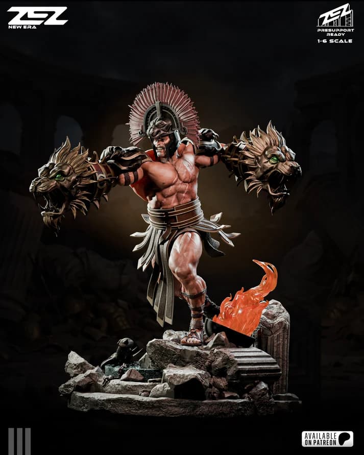 ⚔️🔥 فیگور هرکول Hercules God of War | 40 سانتی‌متر | PLA+ — تصویر ۲