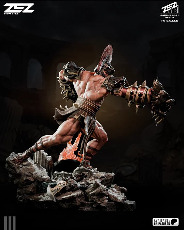 ⚔️🔥 فیگور هرکول Hercules God of War | 40 سانتی‌متر | PLA+ — تصویر ۳