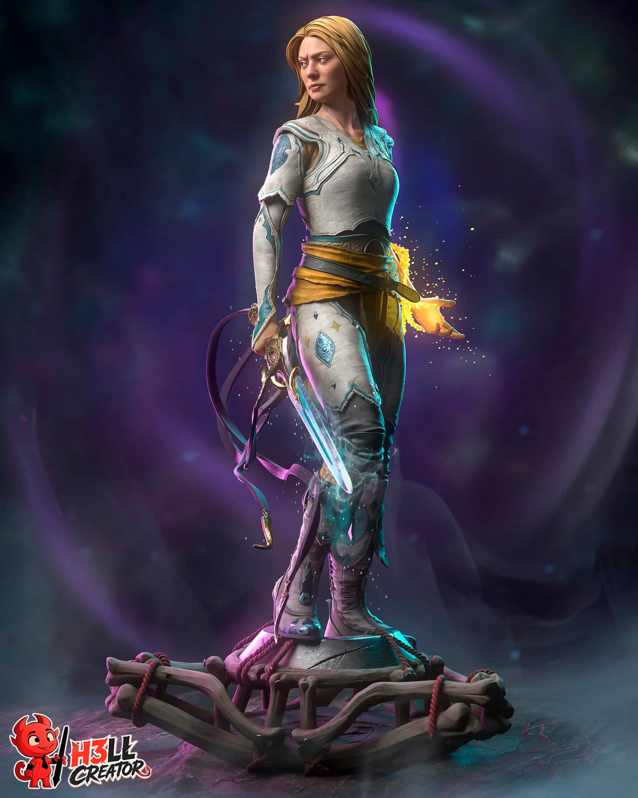 🛡️✨ فیگور فی (Faye) | God of War | 40 سانتی‌متر | PLA+ — تصویر ۲