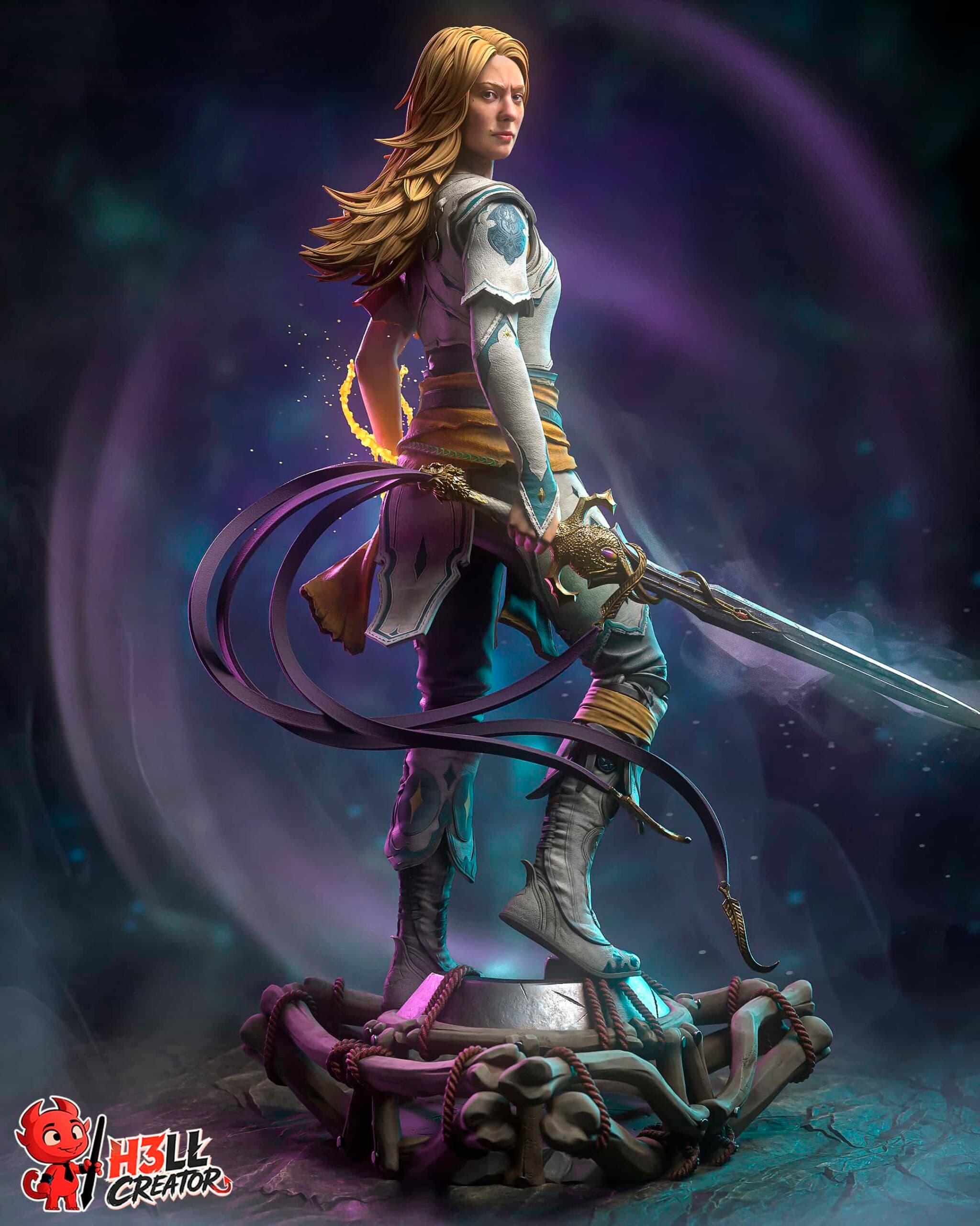 🛡️✨ فیگور فی (Faye) | God of War | 40 سانتی‌متر | PLA+ — تصویر ۳