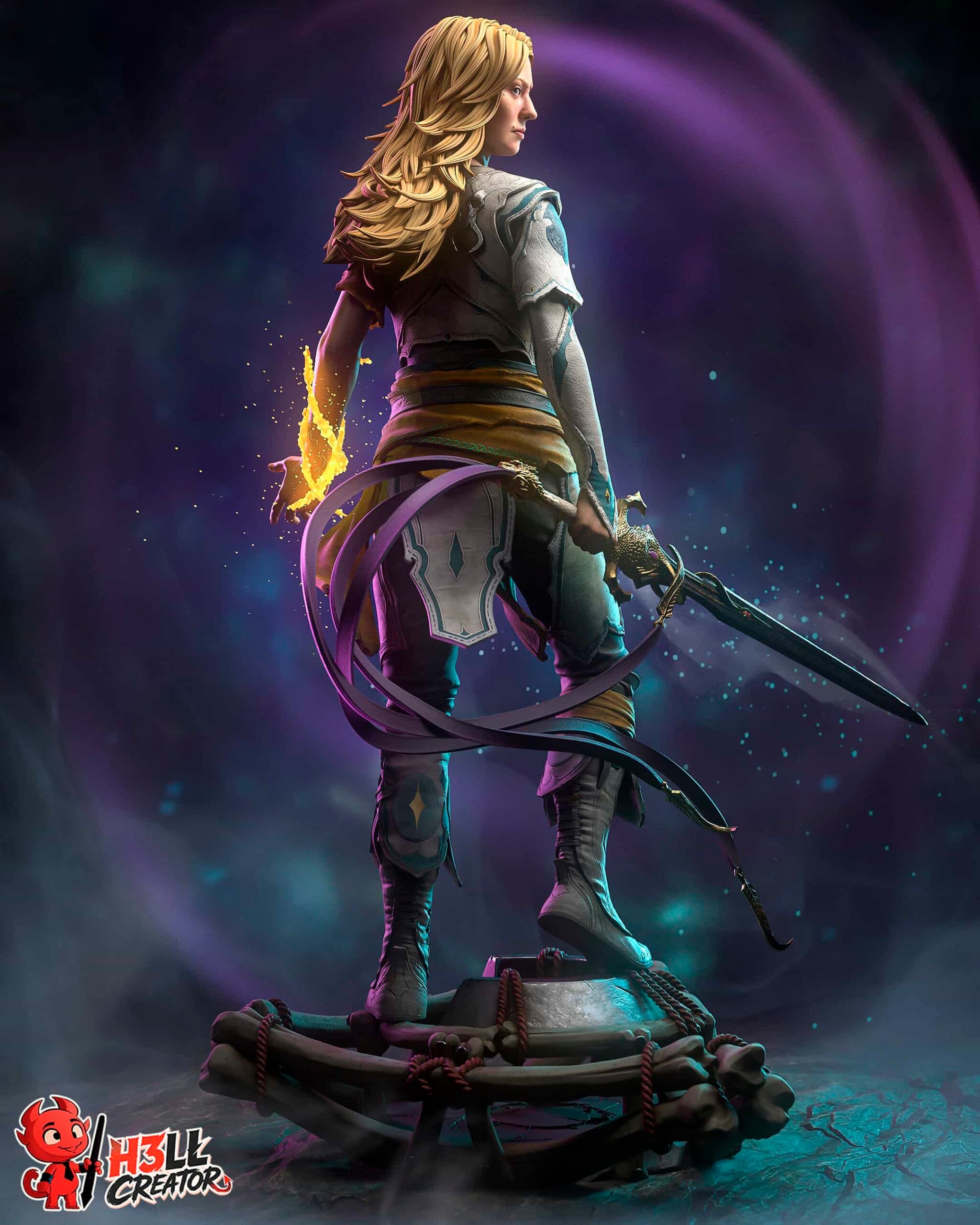 🛡️✨ فیگور فی (Faye) | God of War | 40 سانتی‌متر | PLA+ — تصویر ۴