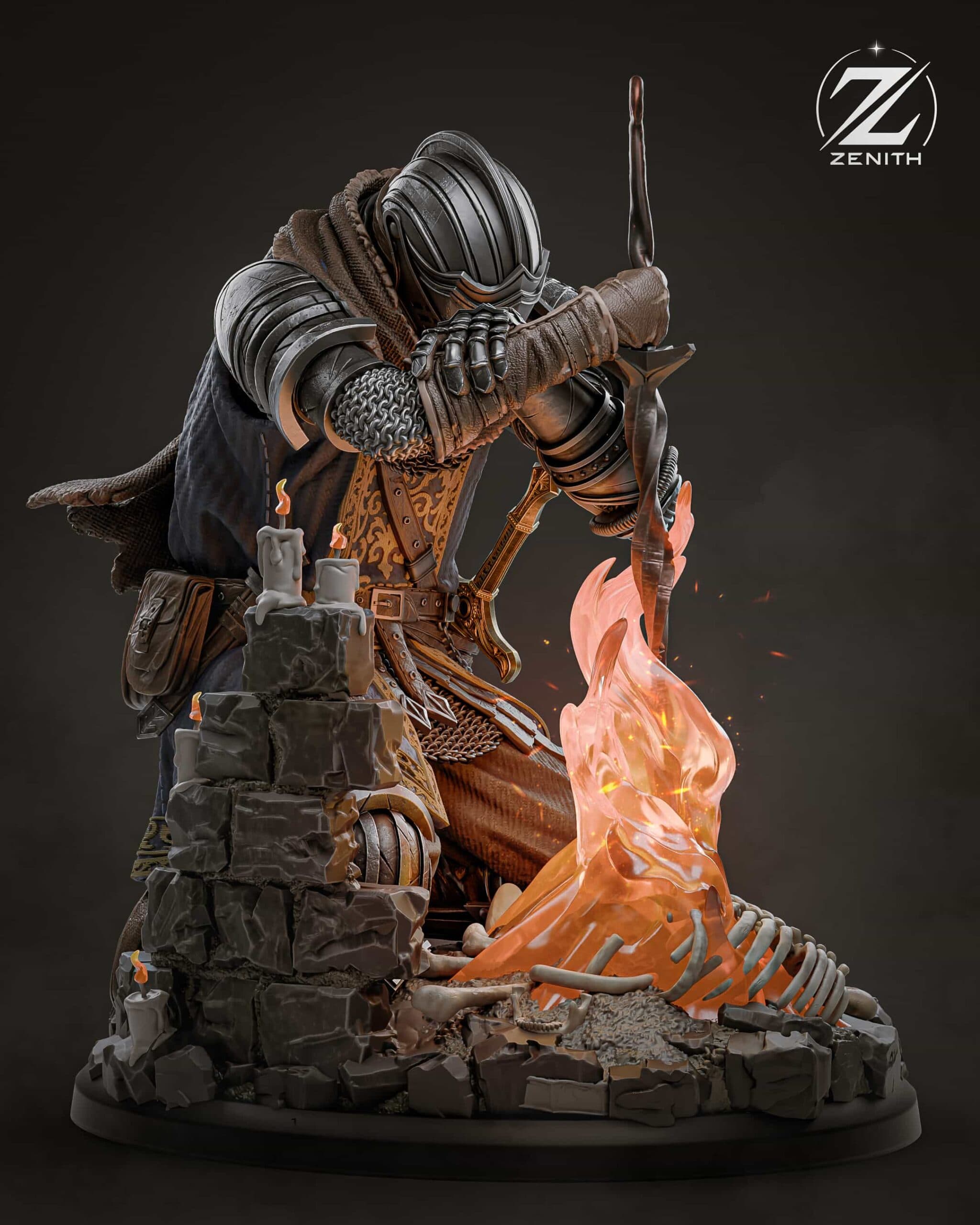 🔥🛡️ فیگور دارک سولز | Dark Souls Figure | 30 سانتی‌متر | PLA+ — تصویر ۳