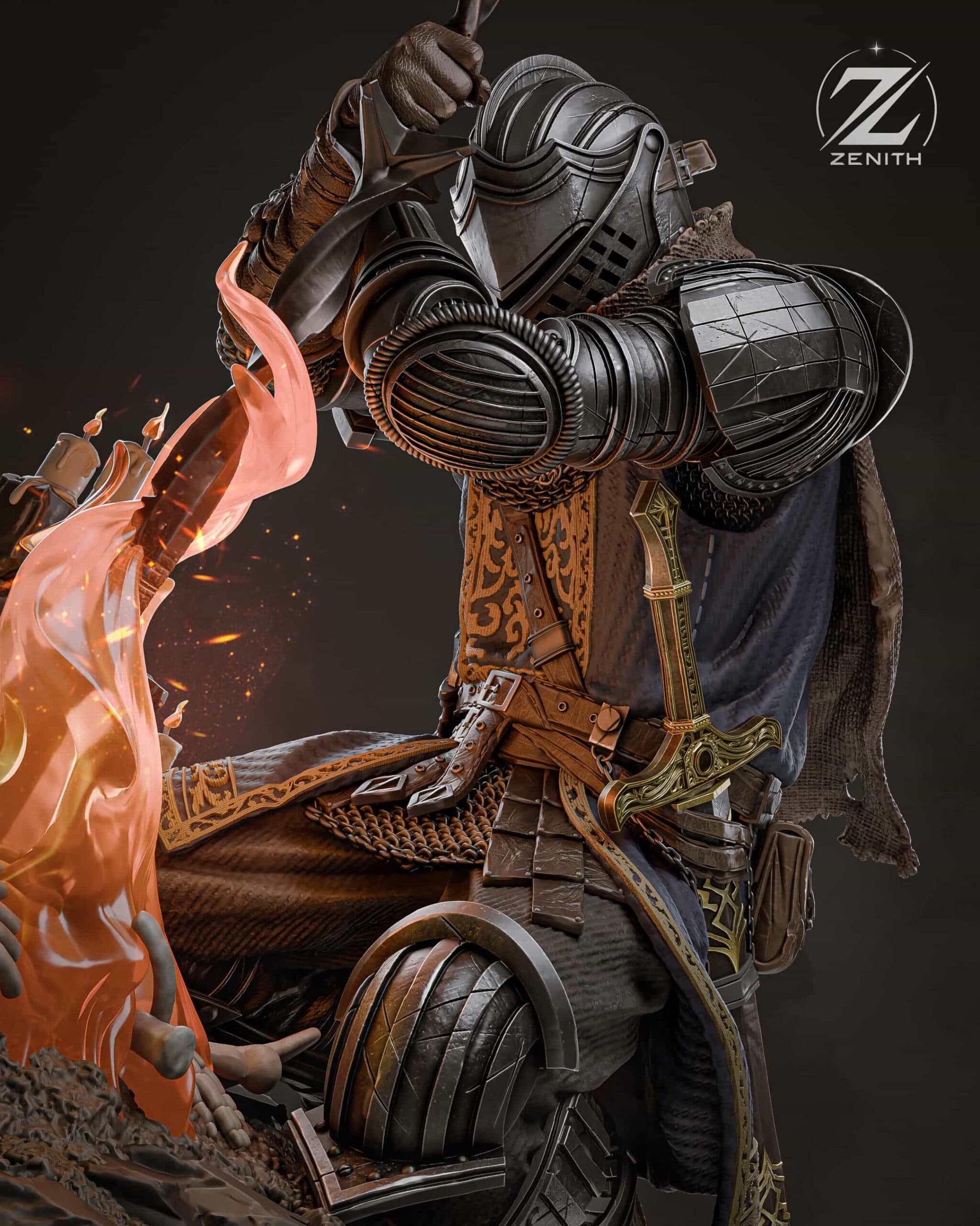 🔥🛡️ فیگور دارک سولز | Dark Souls Figure | 30 سانتی‌متر | PLA+ — تصویر ۶