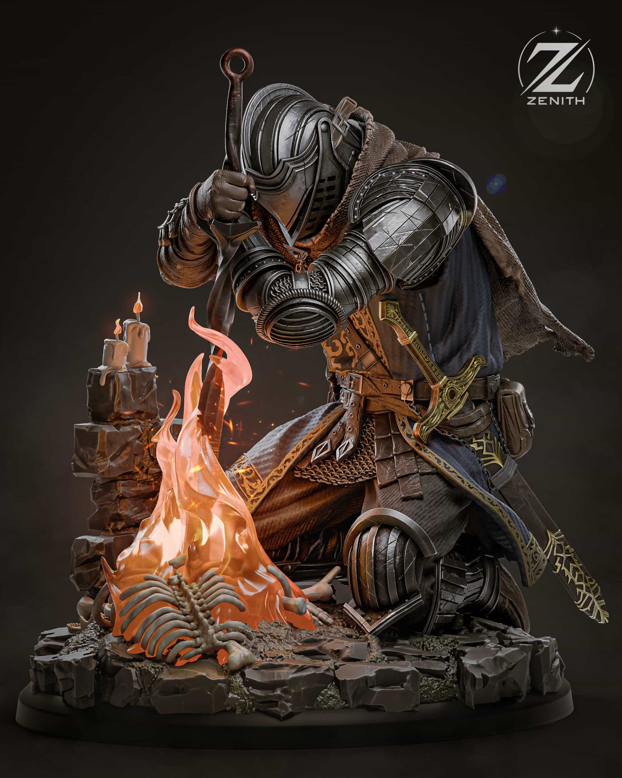 🔥🛡️ فیگور دارک سولز | Dark Souls Figure | 30 سانتی‌متر | PLA+