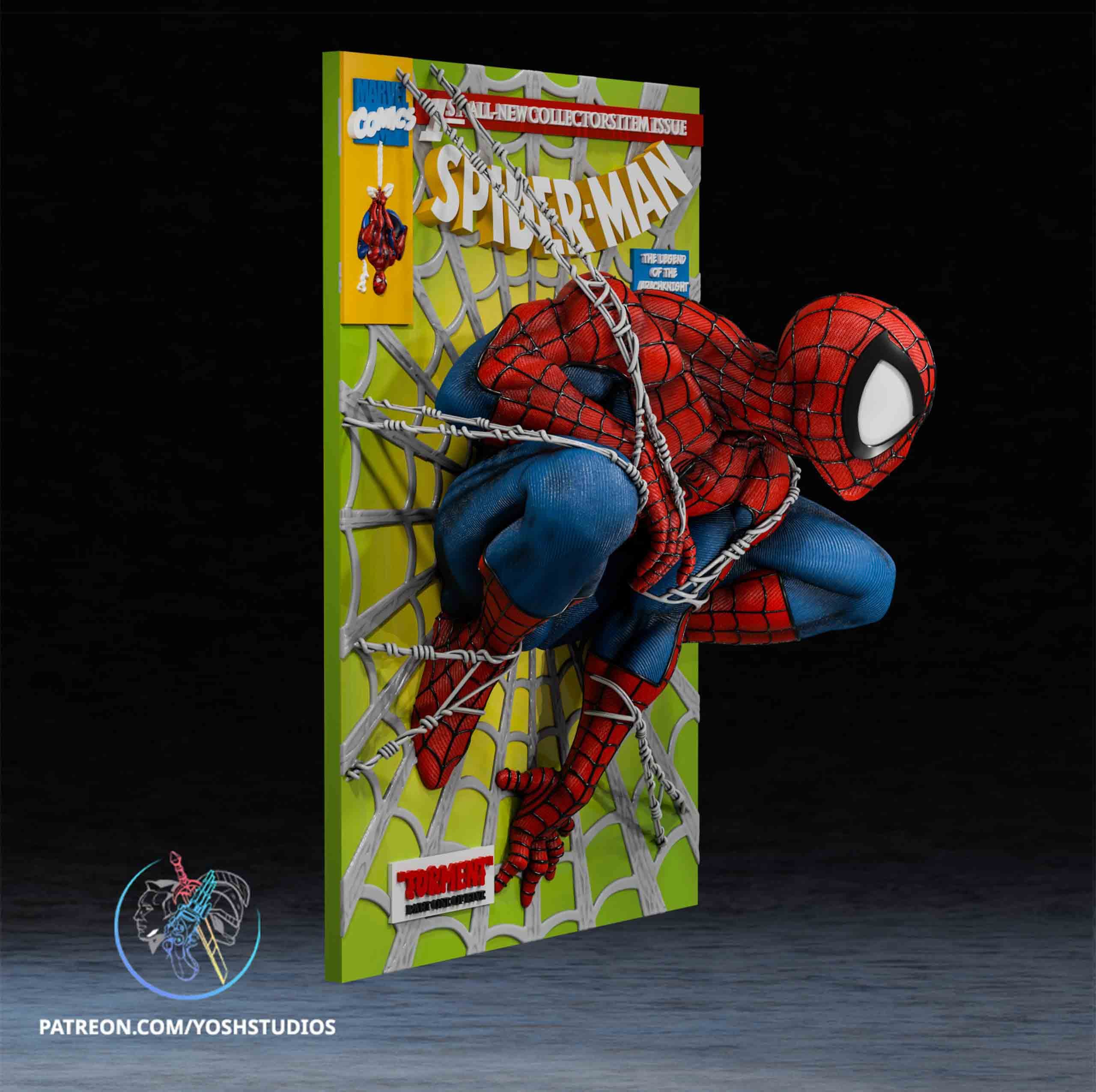 🕷️🔥 تابلو فیگور سه‌بعدی اسپایدرمن (Spider-Man 3D Poster) | 30×20 سانتی‌متر | PLA+ — تصویر ۴
