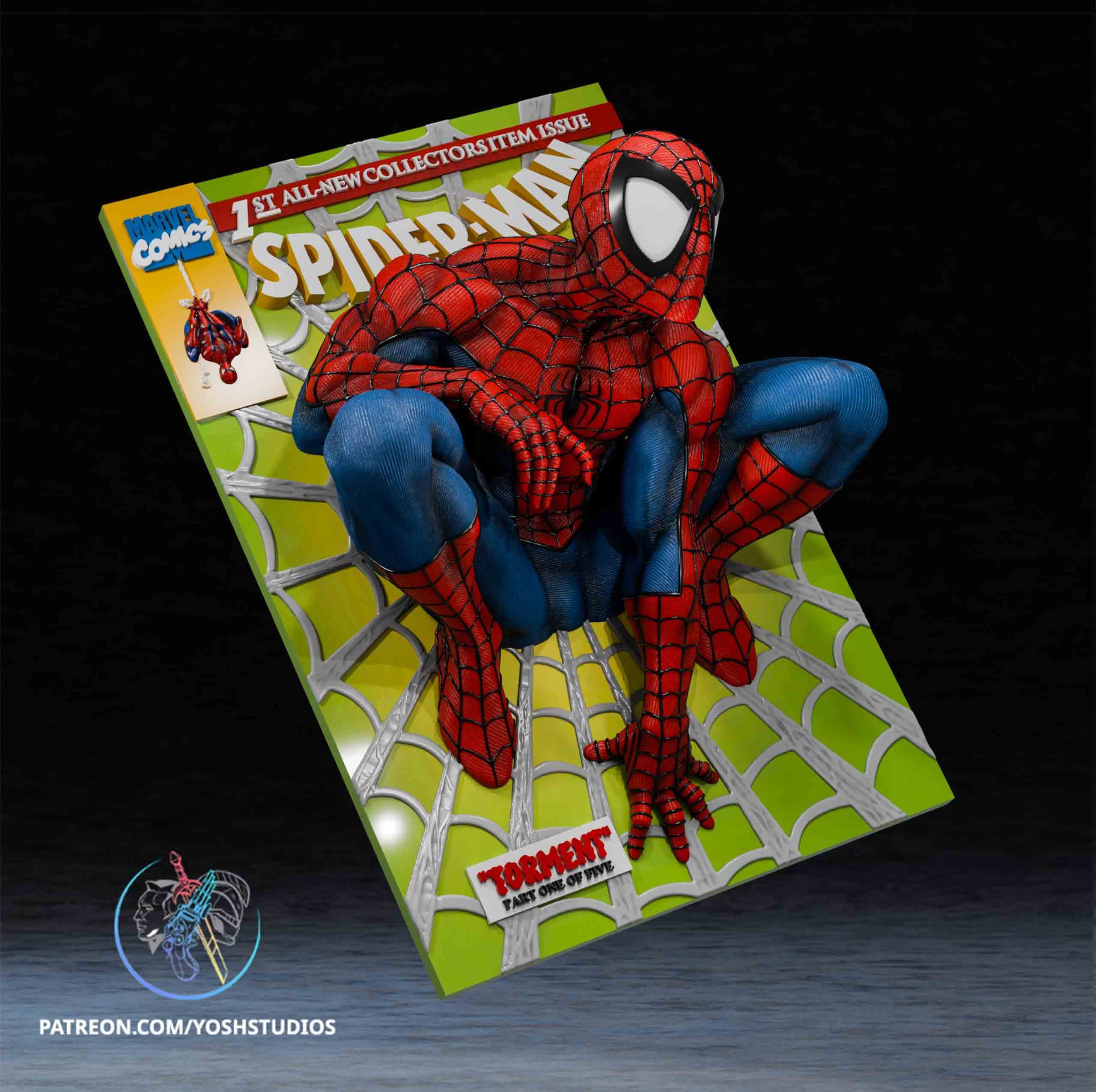 🕷️🔥 تابلو فیگور سه‌بعدی اسپایدرمن (Spider-Man 3D Poster) | 30×20 سانتی‌متر | PLA+ — تصویر ۵