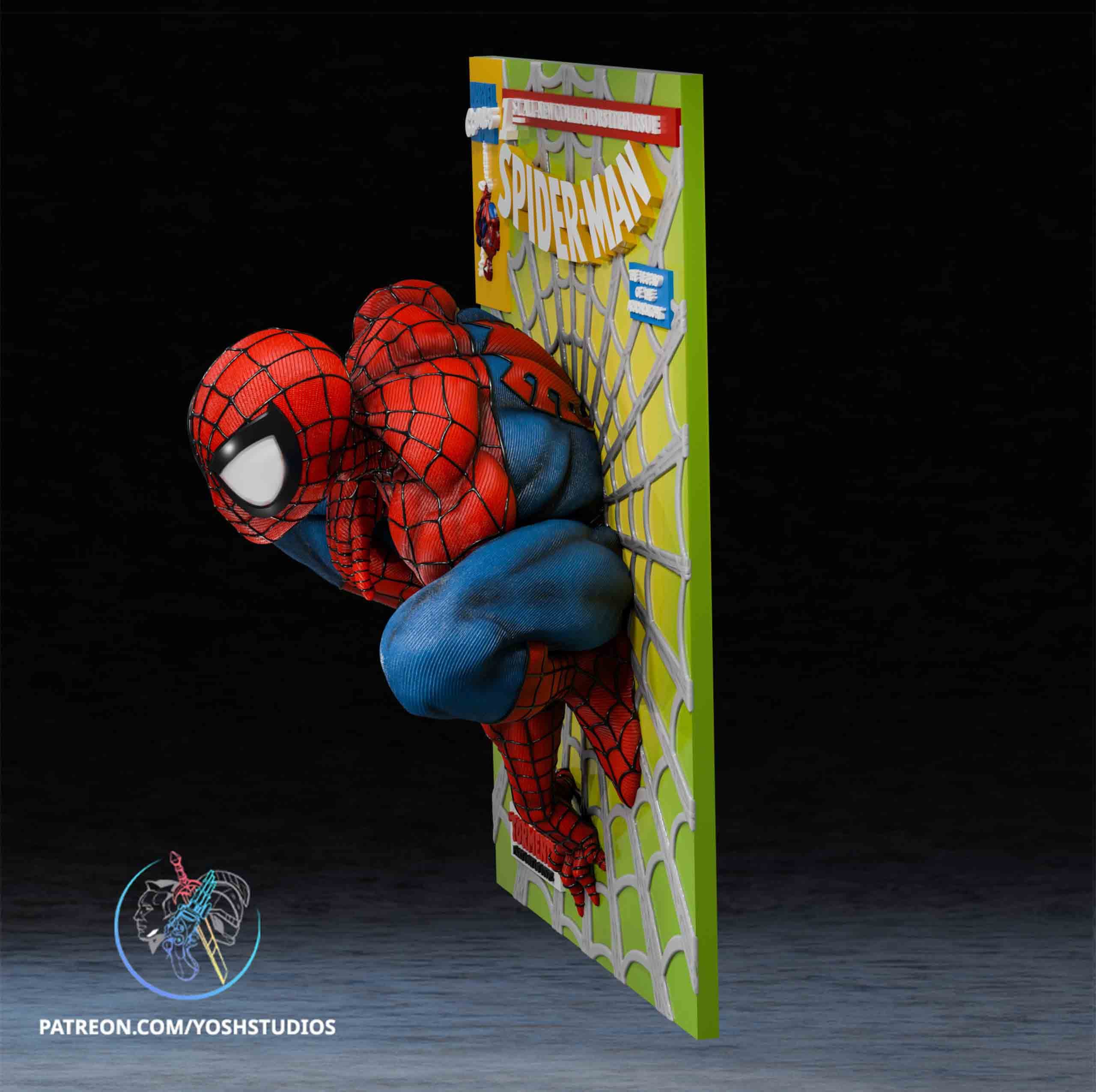 🕷️🔥 تابلو فیگور سه‌بعدی اسپایدرمن (Spider-Man 3D Poster) | 30×20 سانتی‌متر | PLA+ — تصویر ۶