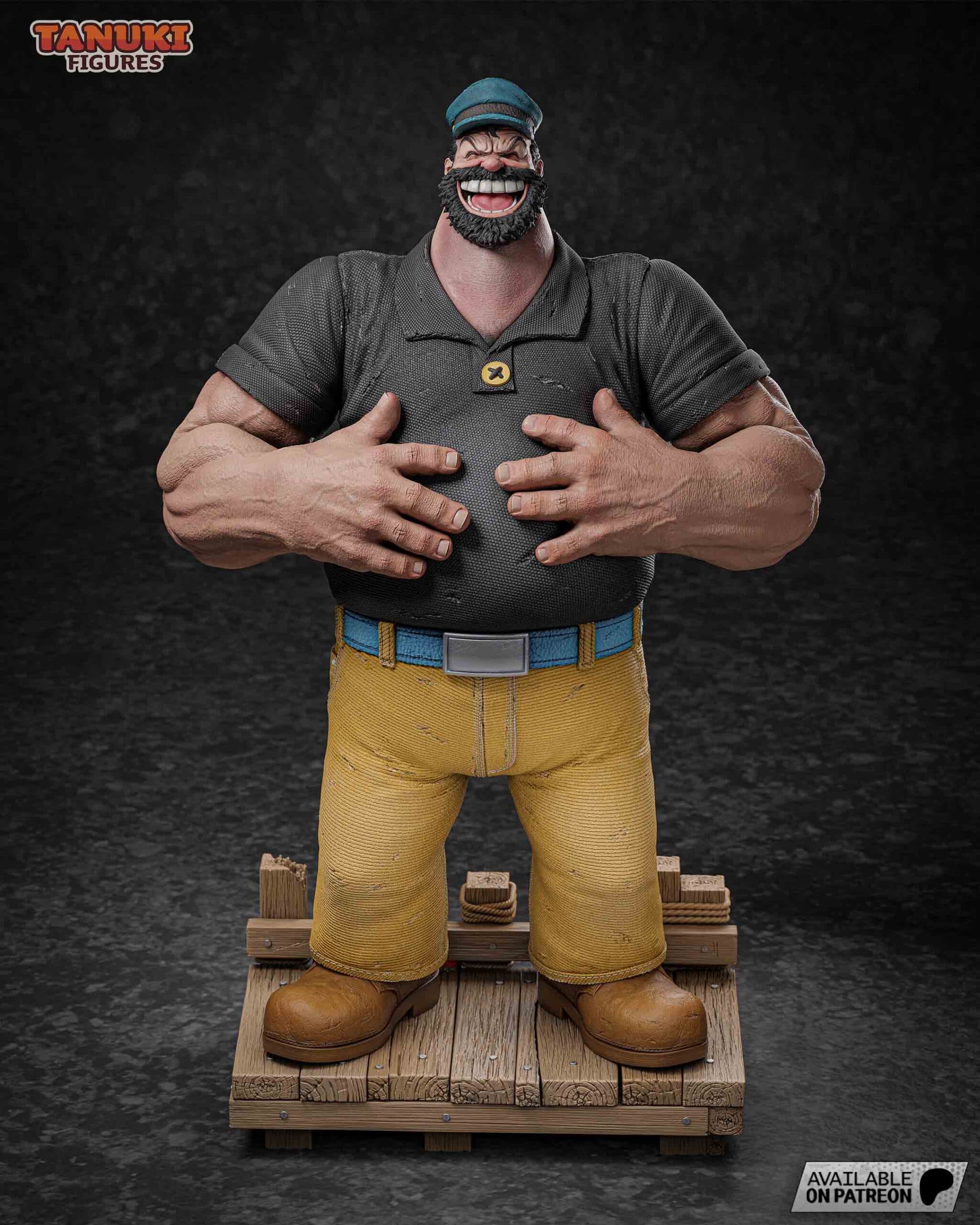 🥊 فیگور بلوتو (Bluto)؛ رقیب قلدر پوپای | ارتفاع 40 سانتی‌متر | yohooland.com — تصویر ۱۱