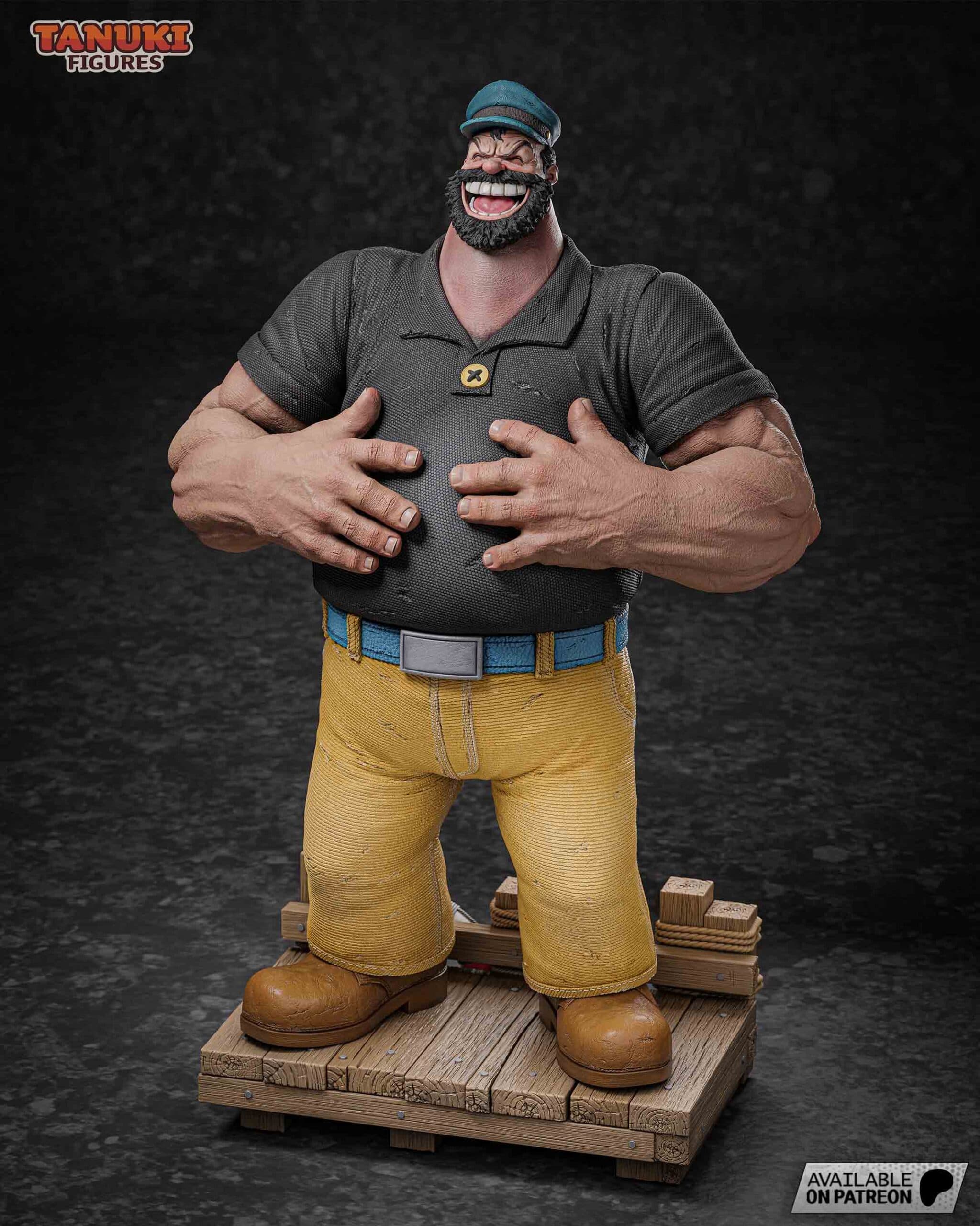 🥊 فیگور بلوتو (Bluto)؛ رقیب قلدر پوپای | ارتفاع 40 سانتی‌متر | yohooland.com