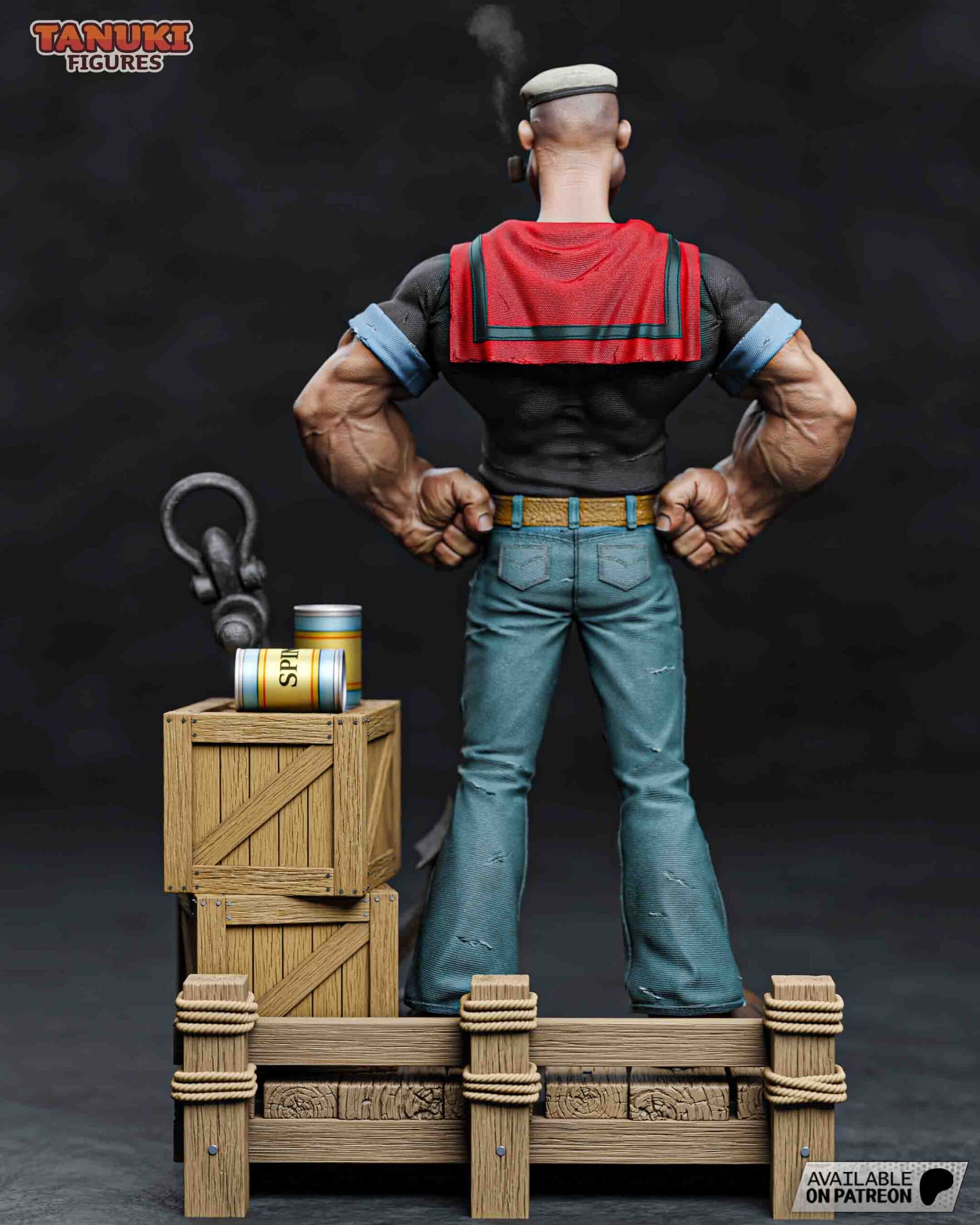 🥊🚢 فیگور پوپای ملوان زبل | Popeye Figure | PLA+ | yohooland.com — تصویر ۴