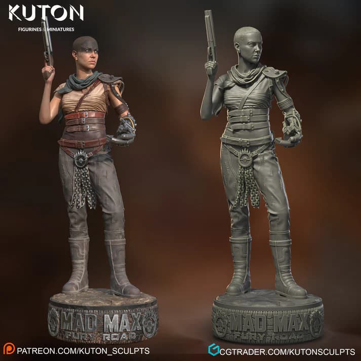 🛡️ فیگور فیوروزا چارلیز ترون | Furiosa Figure | Mad Max: Fury Road | PLA+ | yohooland.com — تصویر ۹