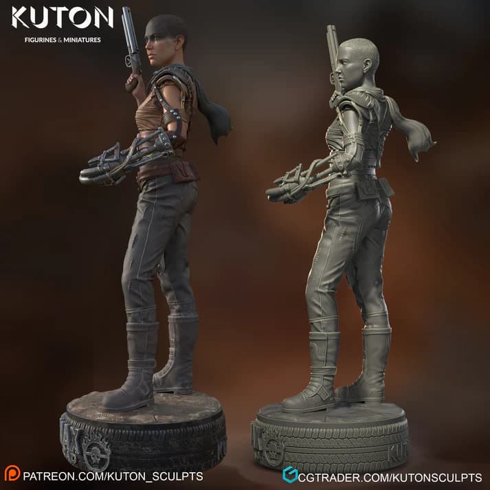 🛡️ فیگور فیوروزا چارلیز ترون | Furiosa Figure | Mad Max: Fury Road | PLA+ | yohooland.com — تصویر ۸