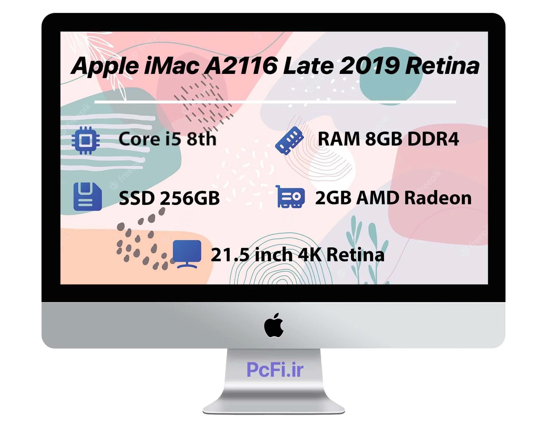 iMac A2116 21.5″ 4K 2019 | i5-RAM 8GB-SSD 256GB-VGA 2GB