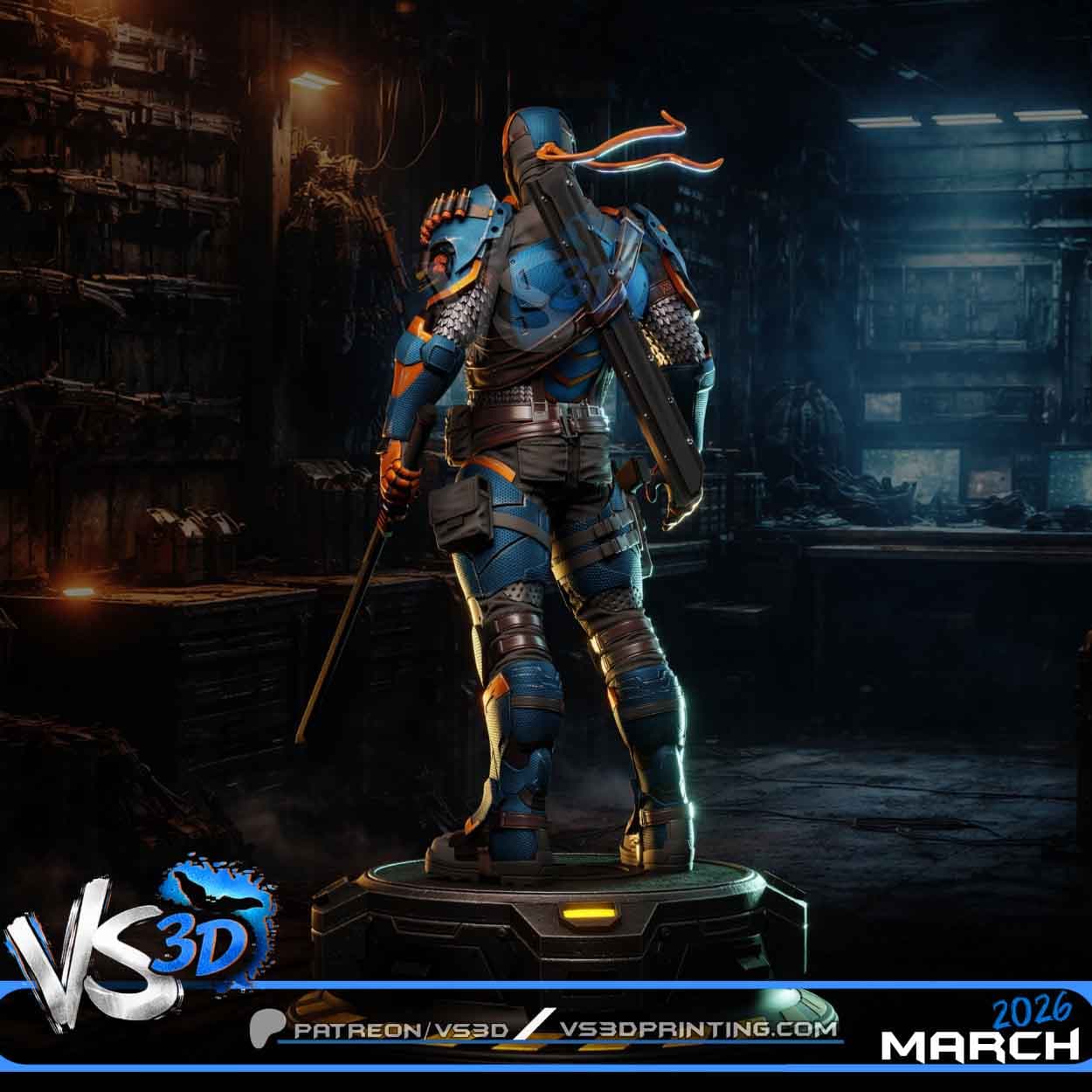 ⚔️🎭 فیگور دث‌استروک Deathstroke ارتفاع 40 سانتی‌متر | PLA+ — تصویر ۵