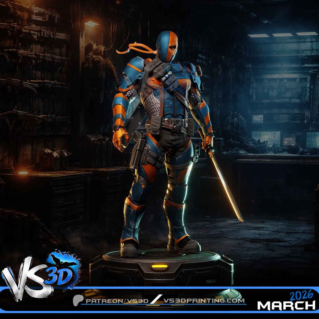 ⚔️🎭 فیگور دث‌استروک Deathstroke ارتفاع 40 سانتی‌متر | PLA+