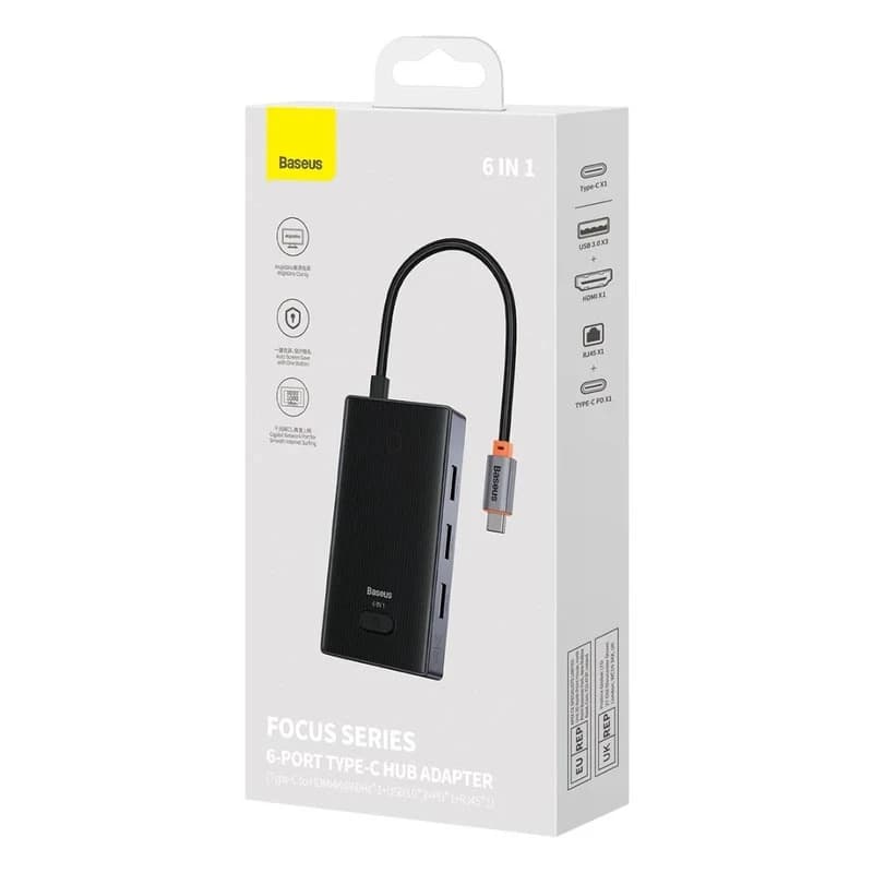 هاب 6 پورت USB-C بیسوس مدل WKYY030213 — تصویر ۳