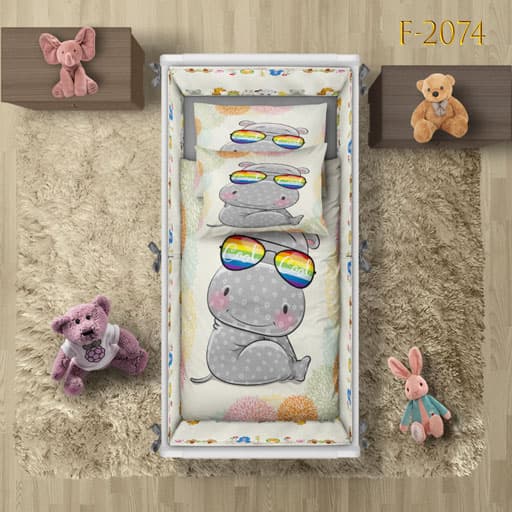 روتختی نوزادی پسرانه اسب آبی F-2074