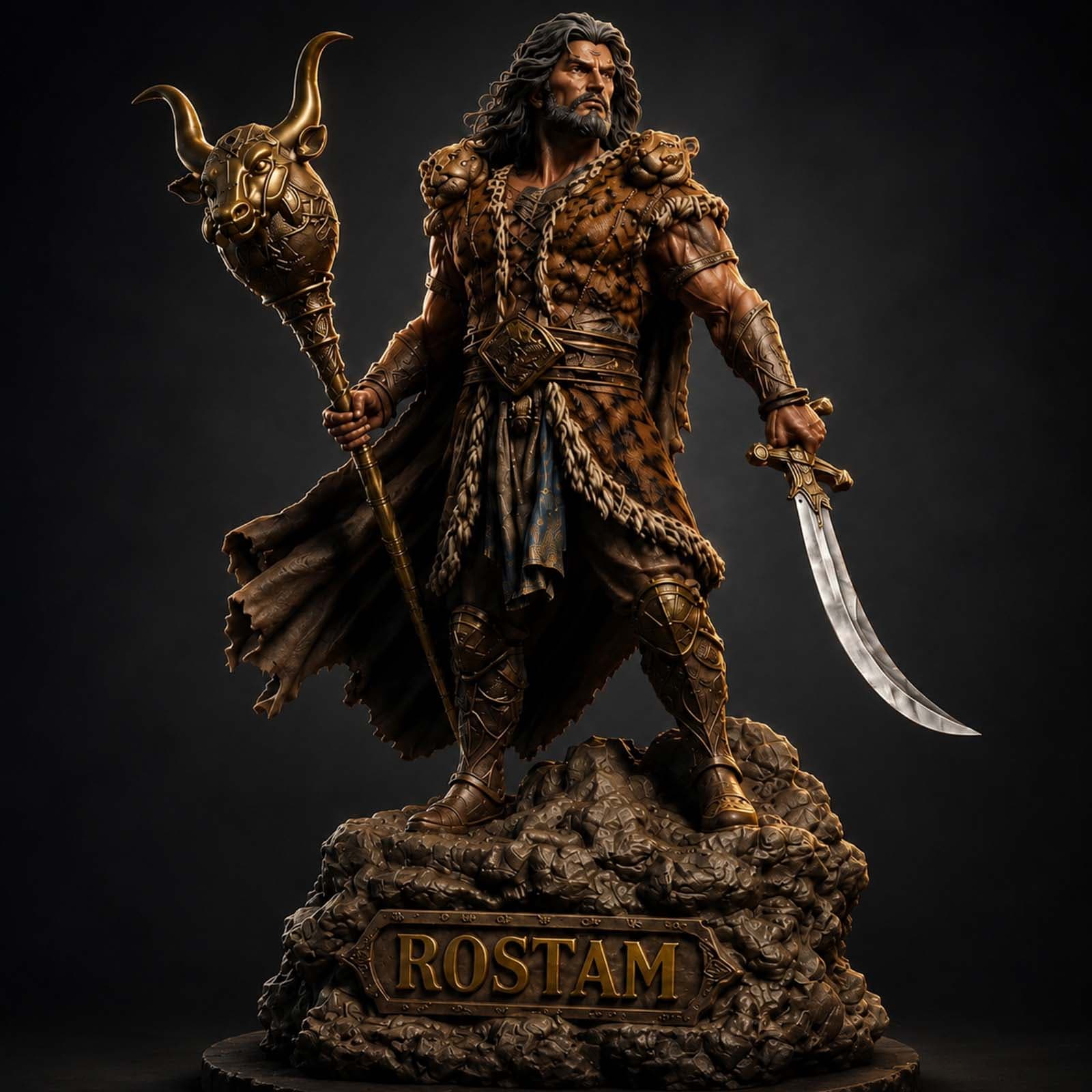 🦁🇮🇷 فیگور رستم دستان Rostam Dastan 40 سانتی‌متر | محصول انحصاری