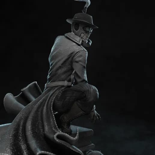 🕷️🎩 فیگور Spider-Man Noir | اسپایدر نویر 40 سانتی‌متر | جنس PLA+ — تصویر ۴