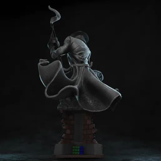 🕷️🎩 فیگور Spider-Man Noir | اسپایدر نویر 40 سانتی‌متر | جنس PLA+ — تصویر ۵
