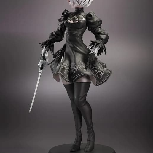 ⚔️🖤 فیگور B2 – نیر اتوماتا | Nier Automata B2 ارتفاع ۴۰ سانتی‌متر | جنس PLA+ — تصویر ۵