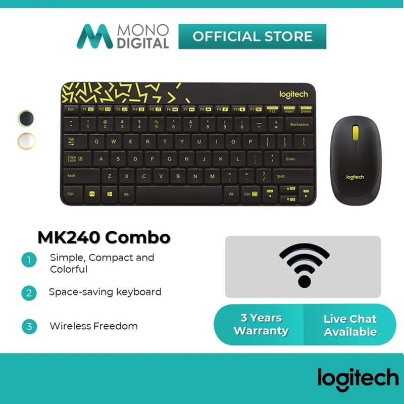 ست ماوس و کیبورد بی سیم لاجیتک مدل MK240 — تصویر ۷