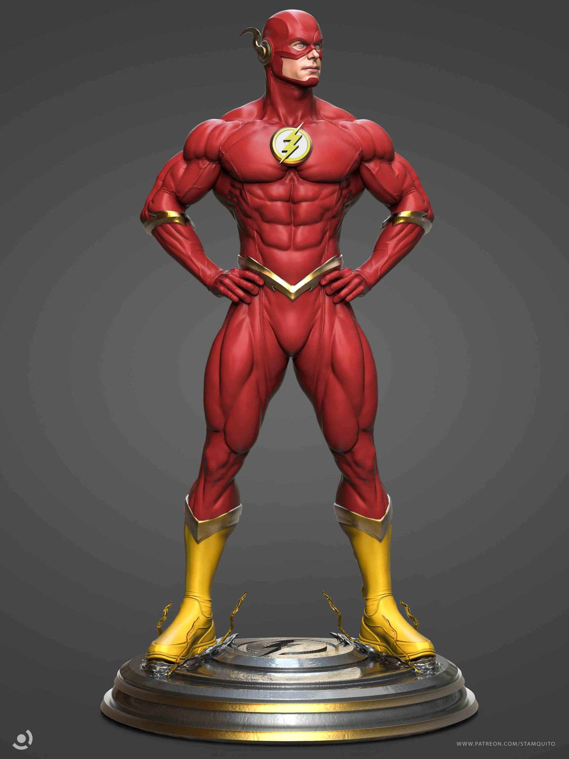 ⚡🔥 فیگور The Flash – فلش | ارتفاع 40 سانتی‌متر | جنس PLA+ — تصویر ۸