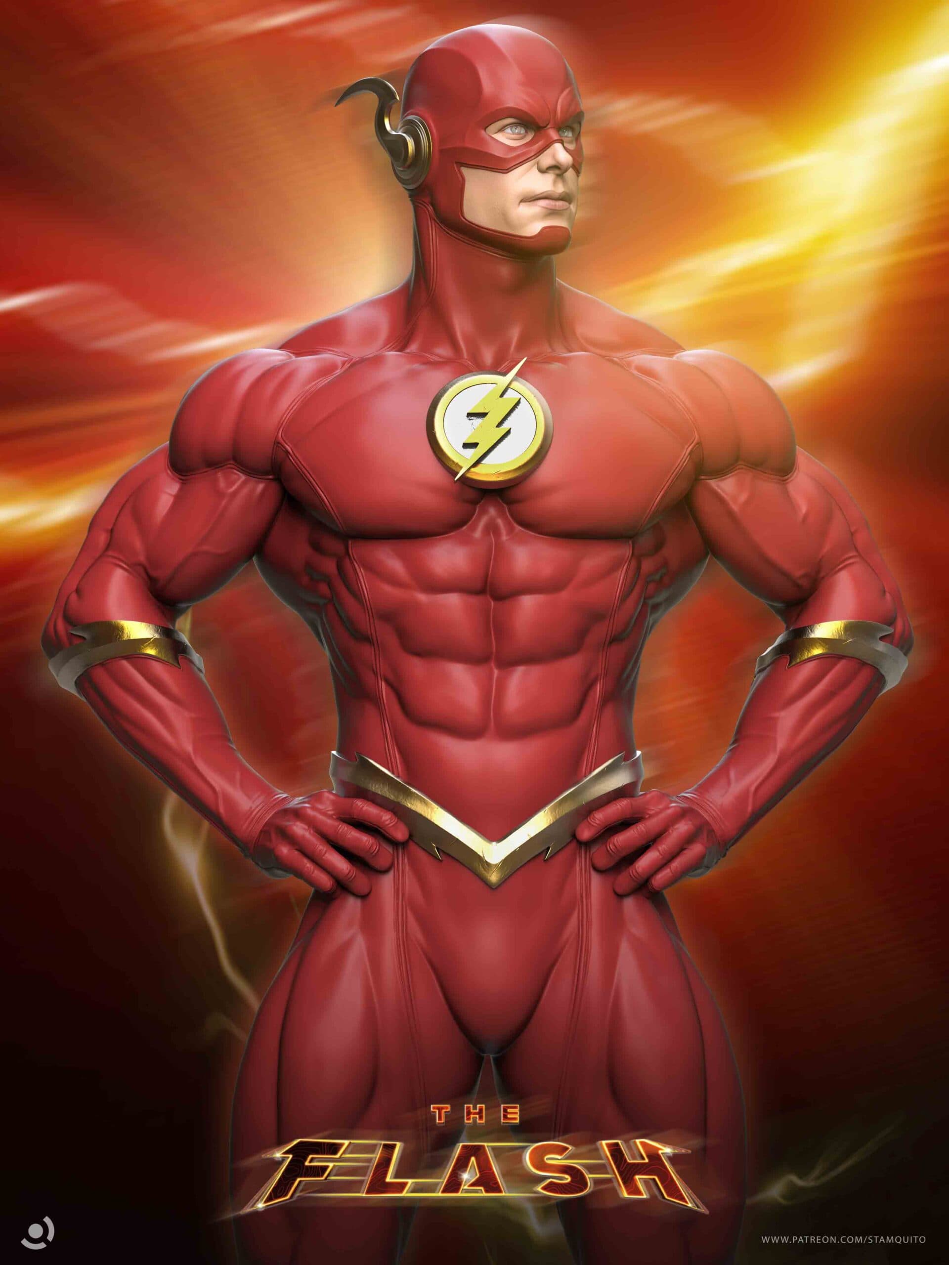 ⚡🔥 فیگور The Flash – فلش | ارتفاع 40 سانتی‌متر | جنس PLA+