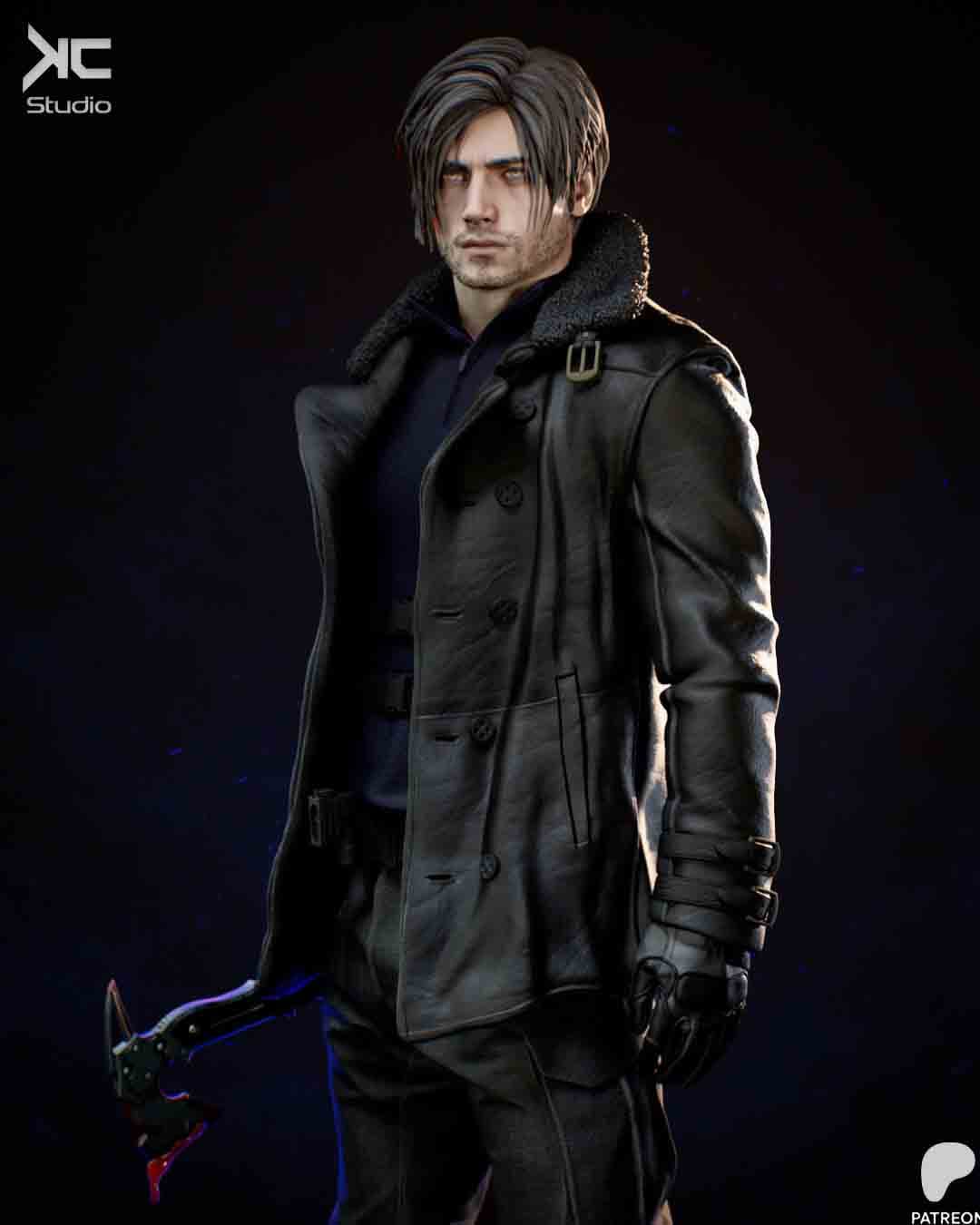 🔥🧟♂️ فیگور Leon Kennedy – Resident Evil 9 Requiem | ارتفاع 40 سانتیمتر | جنس PLA+ — تصویر ۳