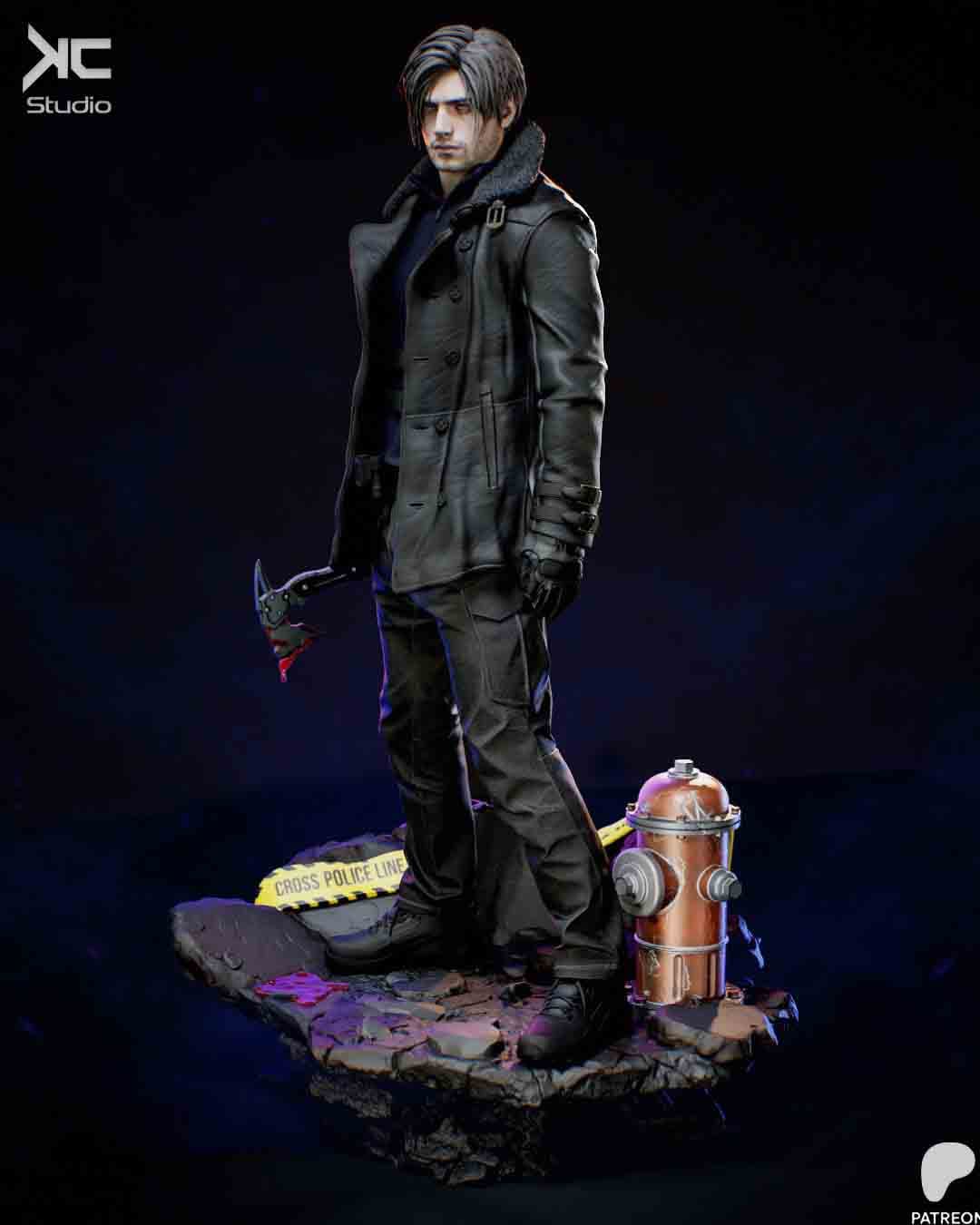 🔥🧟♂️ فیگور Leon Kennedy – Resident Evil 9 Requiem | ارتفاع 40 سانتیمتر | جنس PLA+ — تصویر ۷