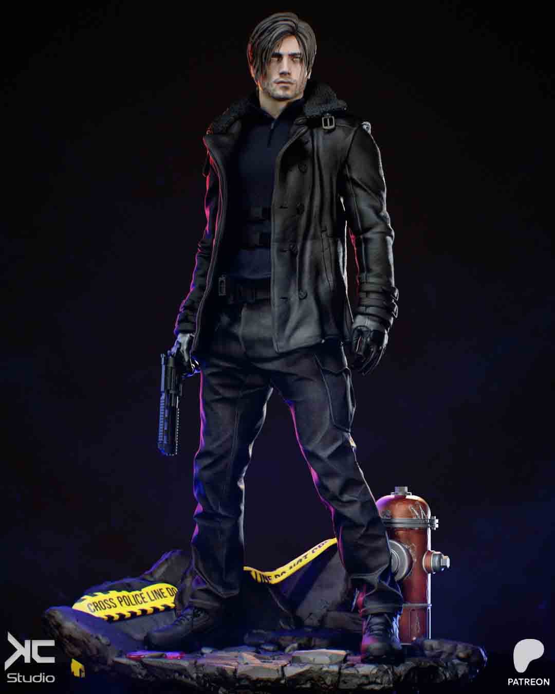 🔥🧟♂️ فیگور Leon Kennedy – Resident Evil 9 Requiem | ارتفاع 40 سانتیمتر | جنس PLA+