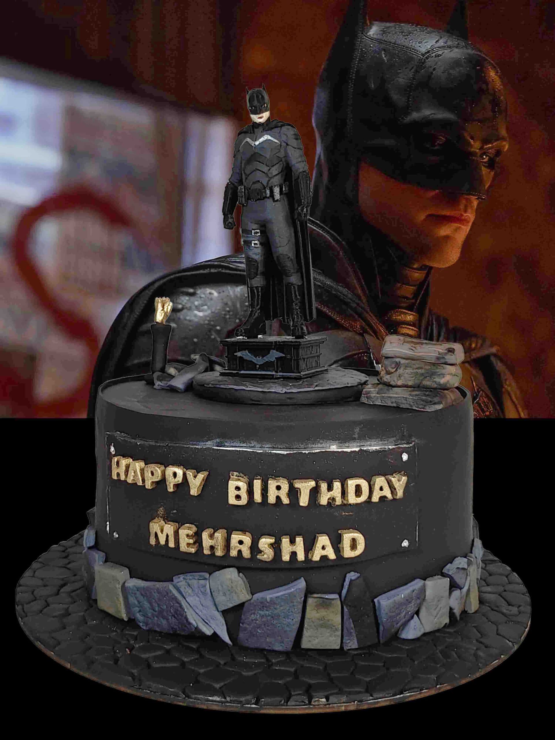 🎂🦇 کیک فیگور یوهولند طرح بتمن | Batman Figure Cake | ترکیب کیک تولد و فیگور دکوری