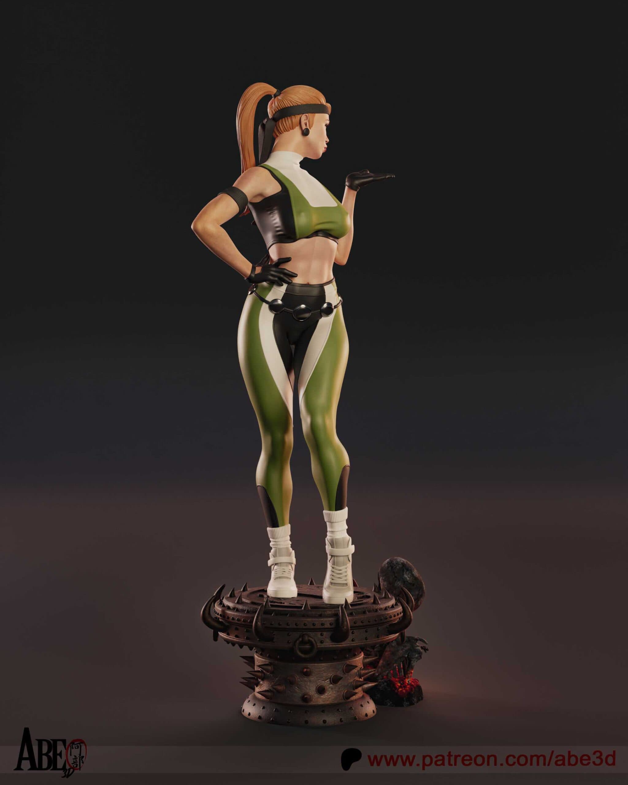 🥊🔥 فیگور سونیا بلید Sonya Blade 50 سانتی‌متر | جنس PLA+ — تصویر ۴