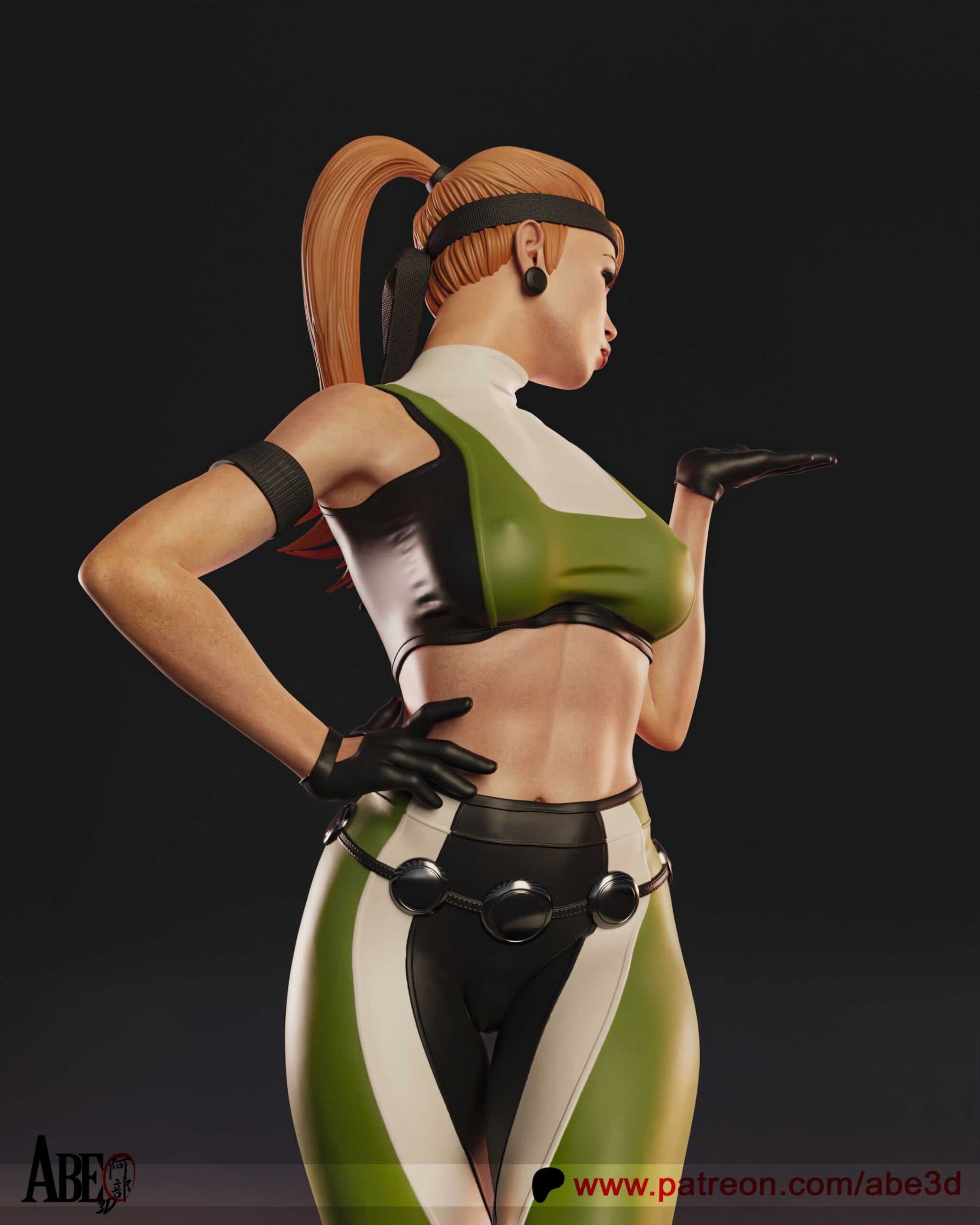 🥊🔥 فیگور سونیا بلید Sonya Blade 50 سانتی‌متر | جنس PLA+ — تصویر ۷