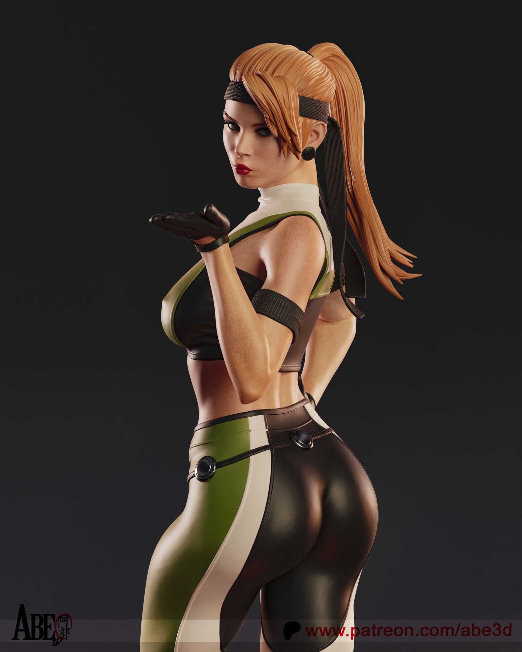 🥊🔥 فیگور سونیا بلید Sonya Blade 50 سانتی‌متر | جنس PLA+ — تصویر ۸