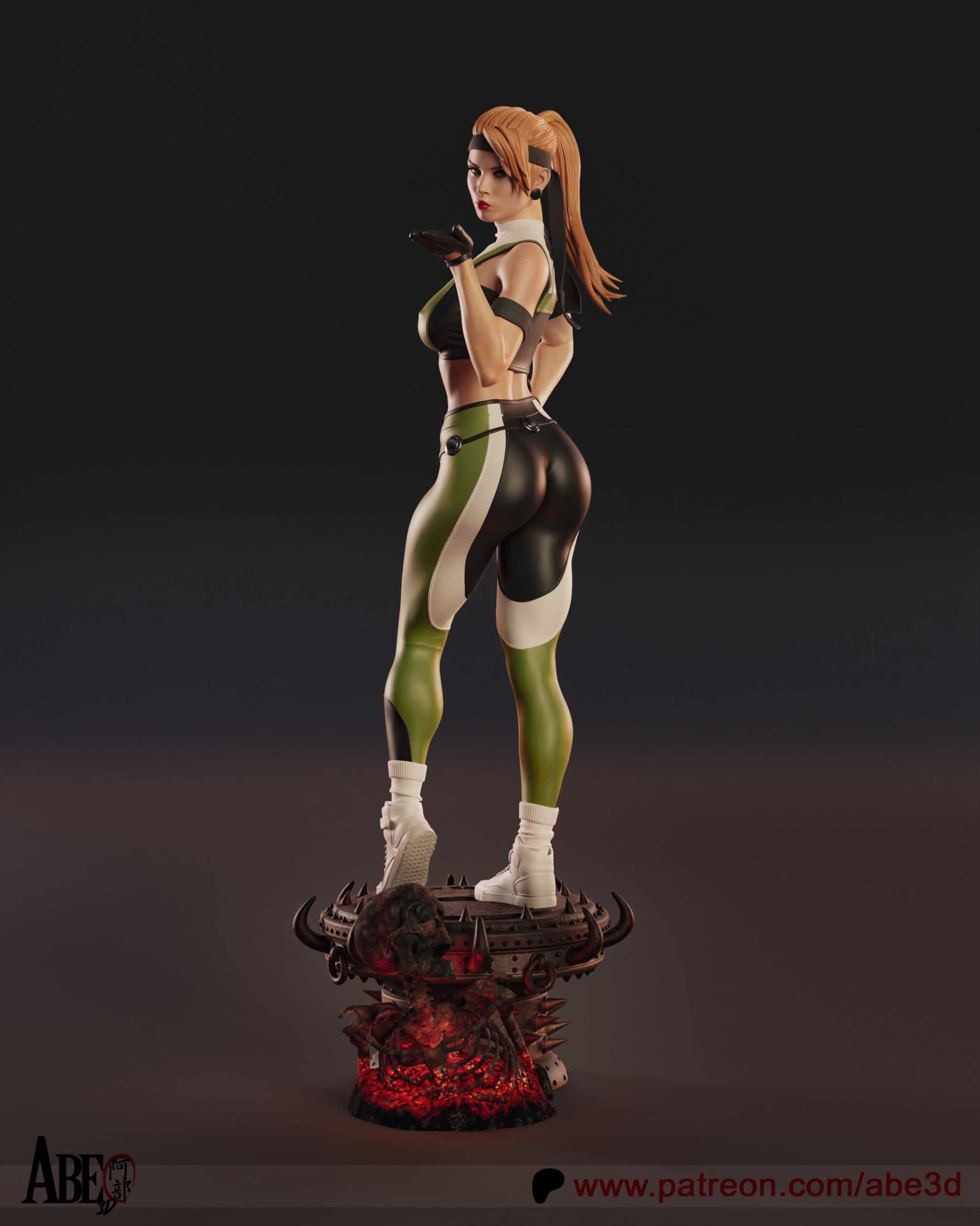 🥊🔥 فیگور سونیا بلید Sonya Blade 50 سانتی‌متر | جنس PLA+ — تصویر ۱۱