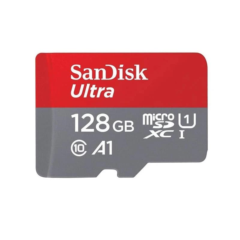 کارت حافظه microSDXC سن دیسک مدل Ultra A1 کلاس 10 استاندارد UHS-I سرعت 100MBps ظرفیت 128 گیگابایت