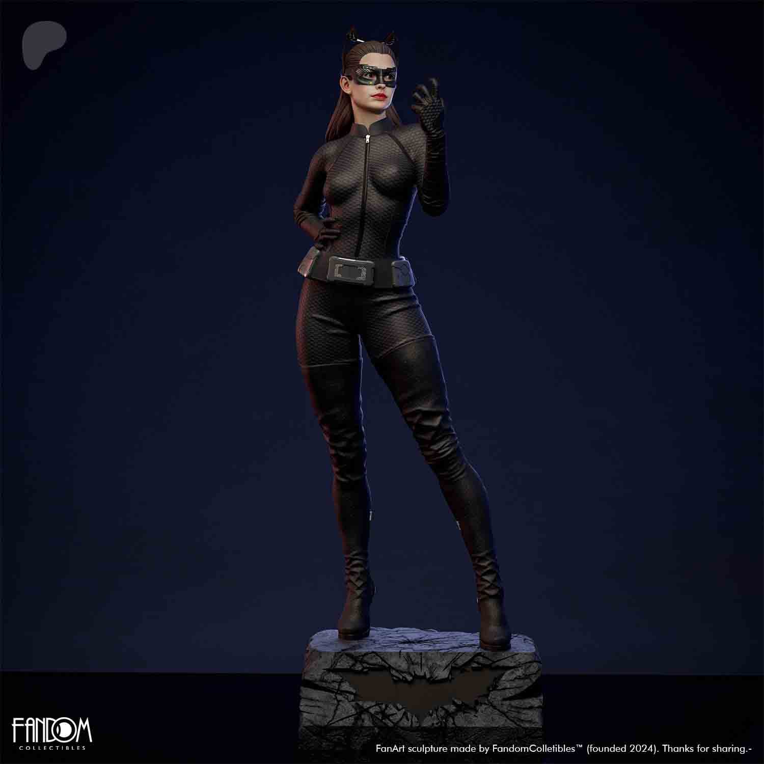 🐈‍⬛ فیگور شخصیت کت‌وومن نسخه شوالیه تاریکی Dark knight Catwoman | جنس PLA+ | ارتفاع ۵۰ سانتی‌متر — تصویر ۴
