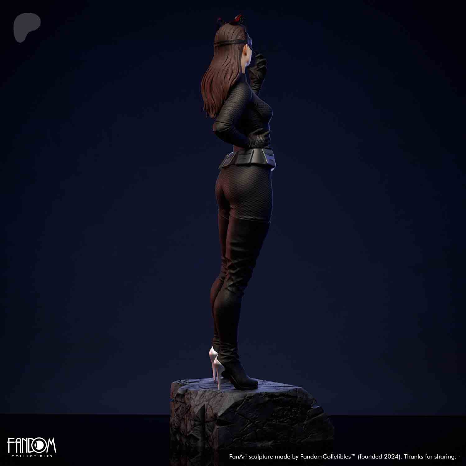 🐈‍⬛ فیگور شخصیت کت‌وومن نسخه شوالیه تاریکی Dark knight Catwoman | جنس PLA+ | ارتفاع ۵۰ سانتی‌متر — تصویر ۵