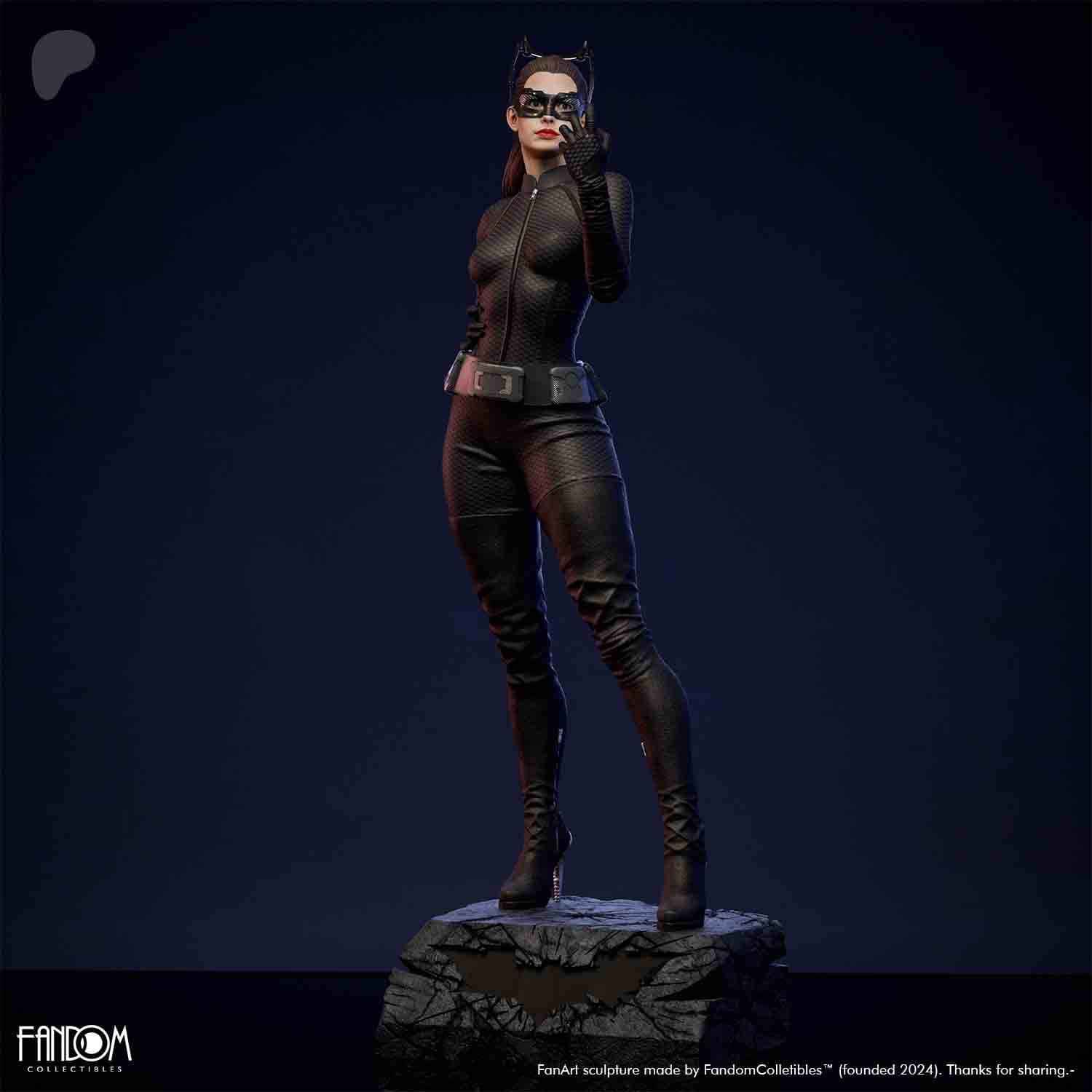🐈‍⬛ فیگور شخصیت کت‌وومن نسخه شوالیه تاریکی Dark knight Catwoman | جنس PLA+ | ارتفاع ۵۰ سانتی‌متر